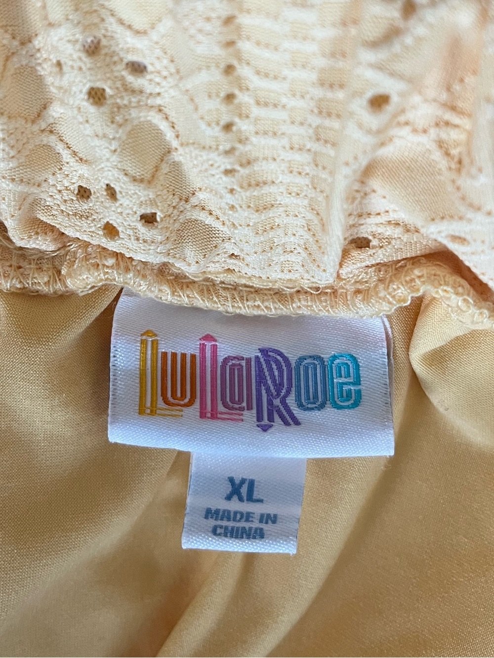 {LulaRoe} Poppy Tiered Maxi Skirt with Floral Print & Eyelet Fabric - Womens XL - Picture 7 of 8